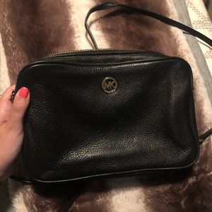 Michael Kors Black Leather Crossbody